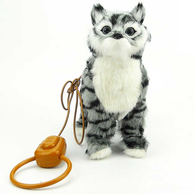 Line Follower Robot - ロボット猫電子ぬいぐるみ猫歌う犬の散歩電気子猫リーシュ制御音楽キティペットかわいい動物のおもちゃキッズギフト