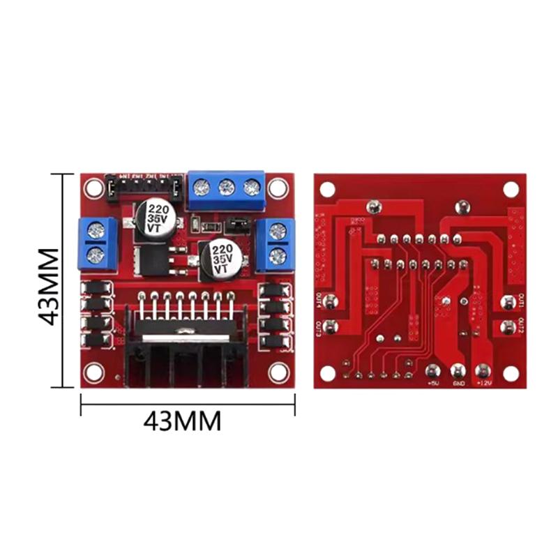 L298N Module - L298Nモータードライバーボード DC＆ステッピングモータードライバーモジュール スマートカーロボット用