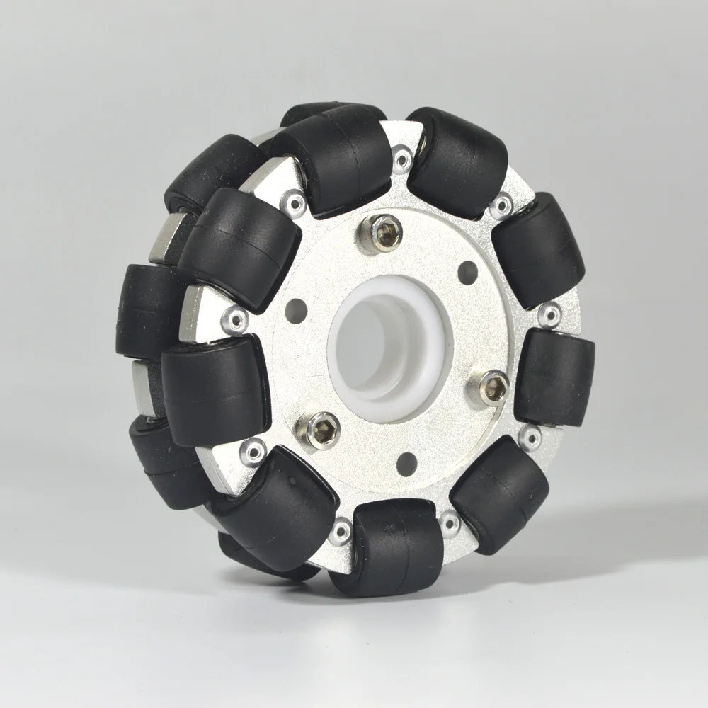Robot Wheel - 4インチ/100mmの二重アルミニウム製全方向対応ホイール、ロボットカー用部品