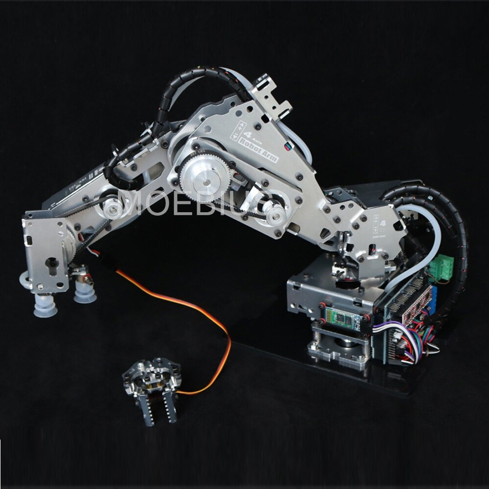 Arduino Robot - 2026年型 大型ロード対応 Arduino 4軸吸着ポンプ式ロボットアーム（遊星歯車減速モーター搭載） 産業用教育ロボット