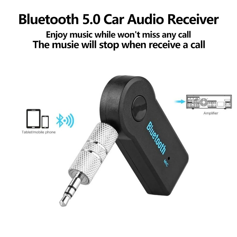 Robot Bluetooth Car - 2-in-1 Bluetooth 5.0 ワイヤレスレシーバー・トランスミッターアダプター 3.5mm AUXジャック