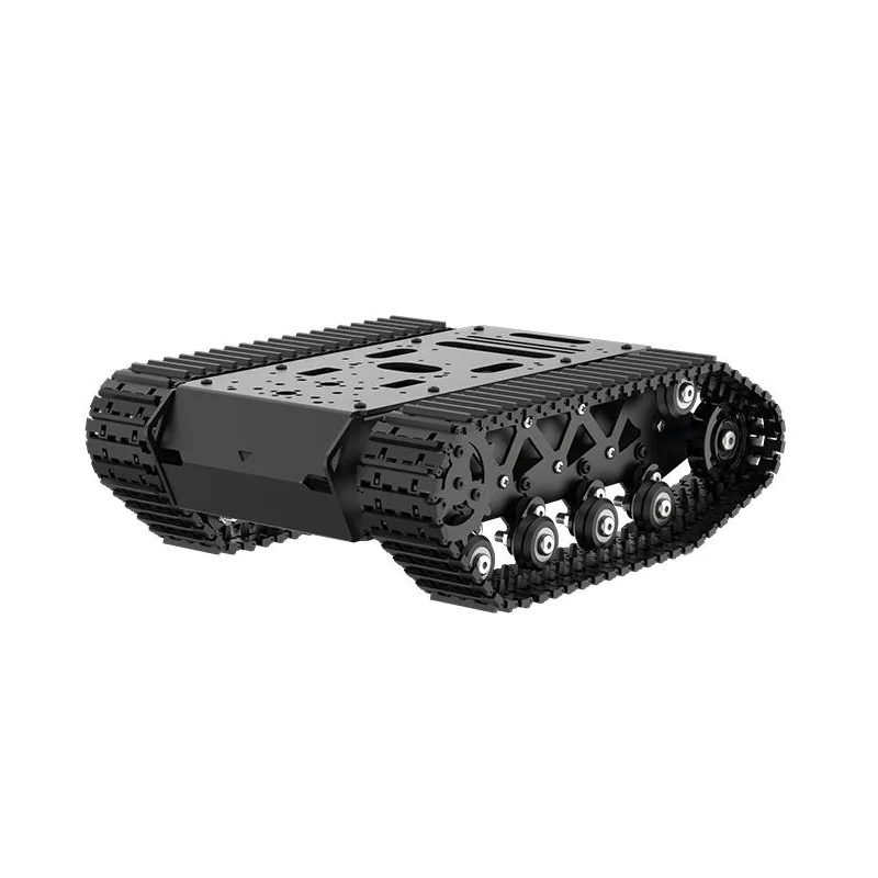 Robot Chassis - 10kgの積載能力を持つ、衝撃吸収性に優れたタンク型シャーシ。モーターによるサスペンションを搭載し、金属製のタンクロボットキット。プログラミング可能なモーターとインテリジェントなロボットカー。