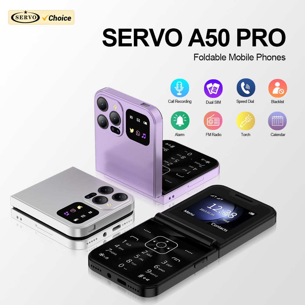 Servo Pan Tilt - SERVO A50 PRO-携帯電話,プロ仕様の折りたたみ式携帯電話,2g/gsm,2.4インチディスプレイ,自動レコーダー,速度ダイヤル,2 sis
