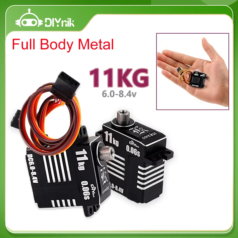 Micro Servo - プログラム可能なミニメタルサーボ,H-11マイクロデジタルrc,コアレスモーター,ヘリコプター,車,ロボット,飛行機の部品