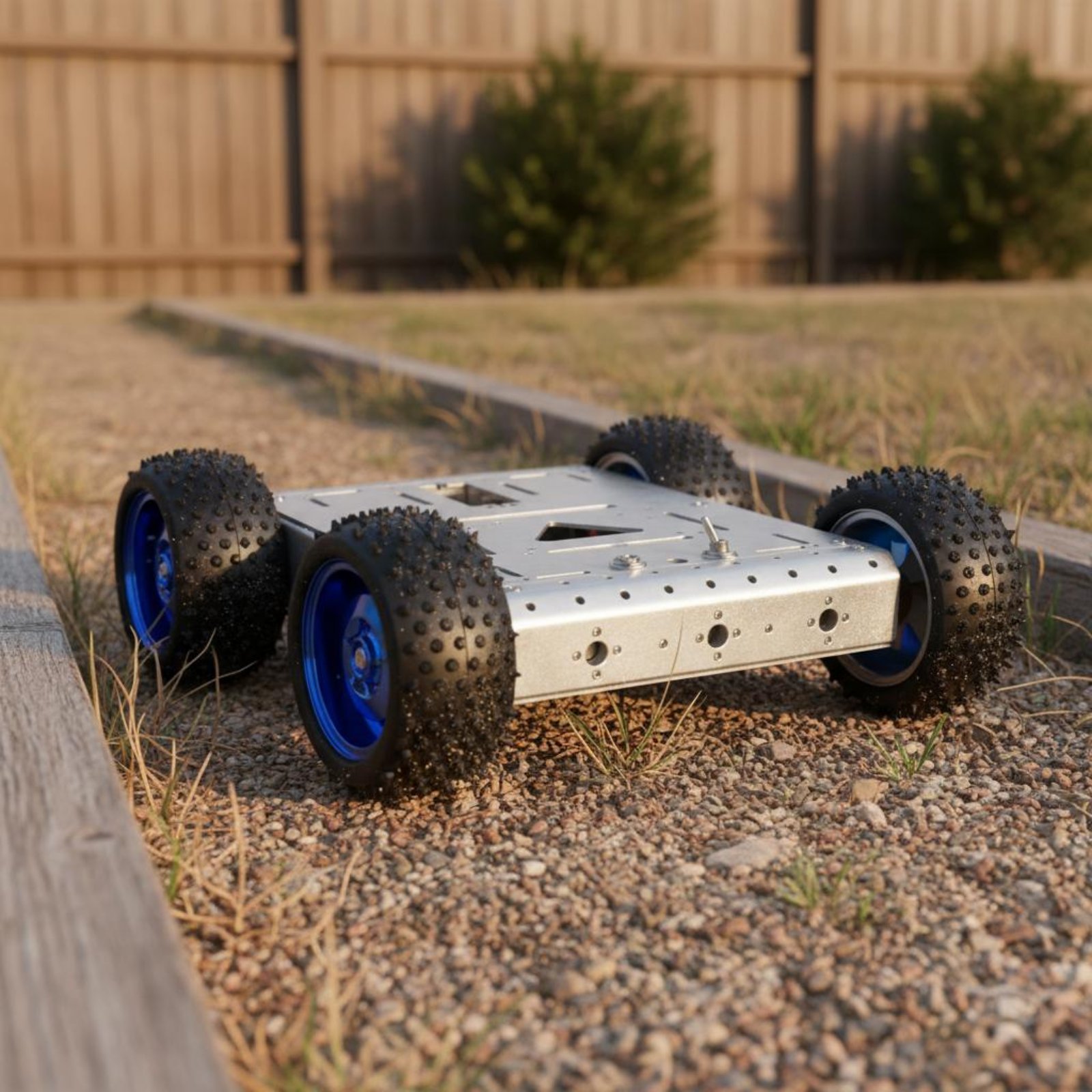 Robot Wheel - 4WDスマートカーシャーシ 耐荷重1.5KG 4WDロボットカーシャーシ 四輪駆動ロボットベースキット 頑丈な構造