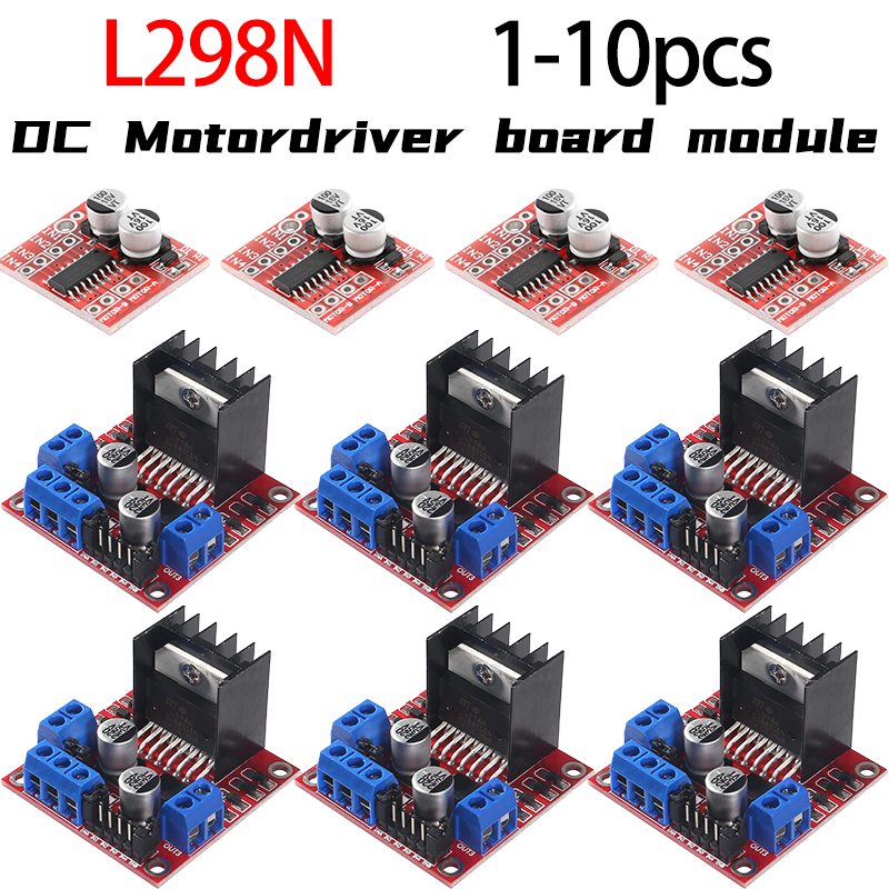 L298N Module - L298n DCモーターコントローラーモジュール,arduino,l298n,ステッピングモーター,インテリジェントカーロボット,ブレッドボード,高出力,l298 dc