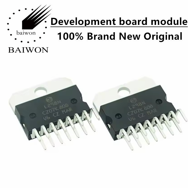 Motor Driver L298N - L298N L298 ZIP-15 ステッピングモータードライバーチップ/ブリッジドライバー内部スイッチ
