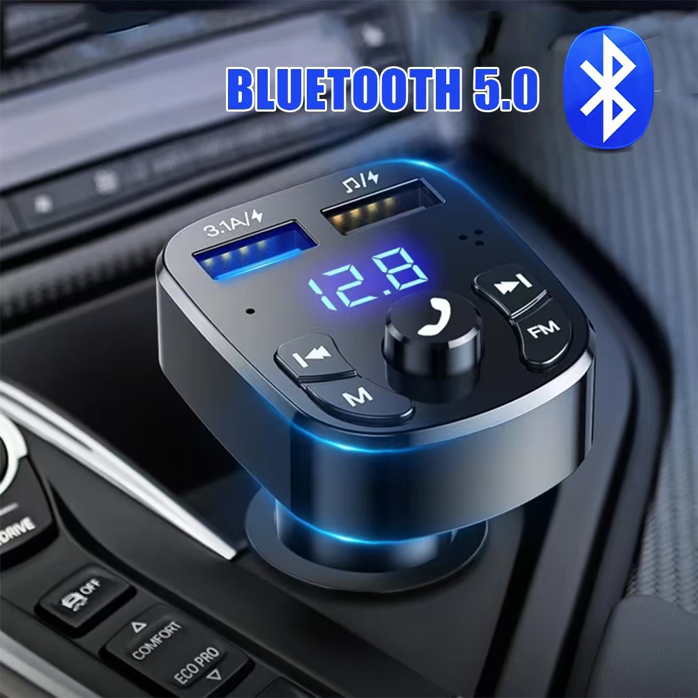 Robot Bluetooth Car - 車のハンズフリー Bluetooth 互換 5.0 FM トランスミッター高速充電カーキット