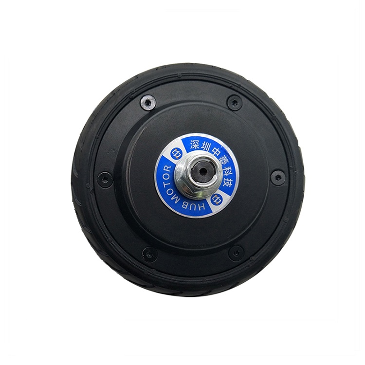 Robot Wheel - 低速5.5インチ24V 150W 400RPM 60kg耐荷重ギアレスブラシレスロボットインホイールDCサーボハブドライブモーター（エンコーダー付き）