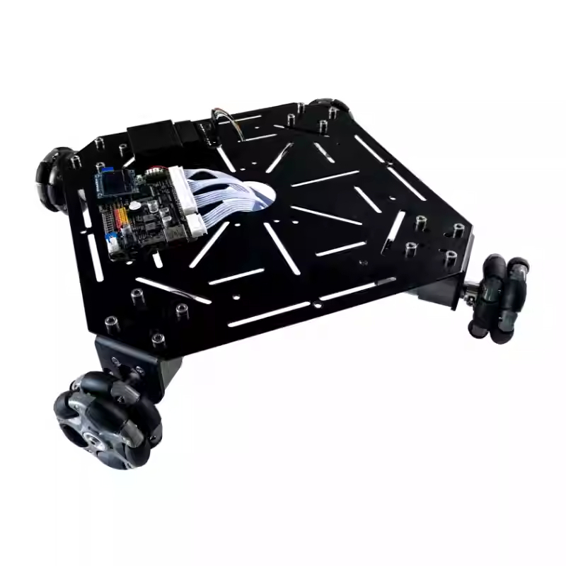 5kg積載ROS 4WDオムニホイールロボットカーシャーシ、 - Omni Wheel のレビューと価格