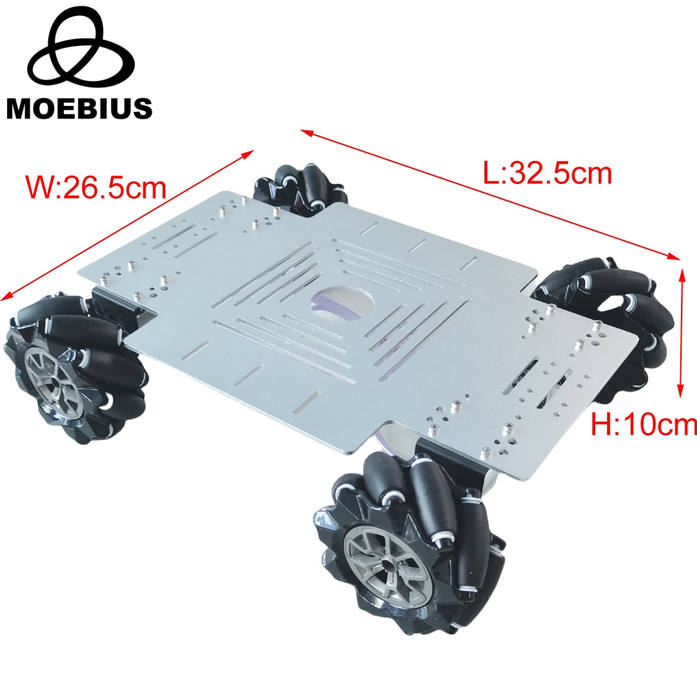 MOEBIUS 26KG積載量、4WDメカナムホイール搭載ロ - Arduino Robot のレビューと価格