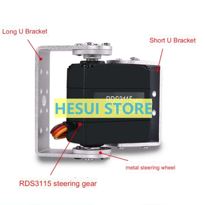 RDS3115 15 キロメタルギアデジタルサーボ 2 軸大 - Servo Pan Tilt のレビューと価格