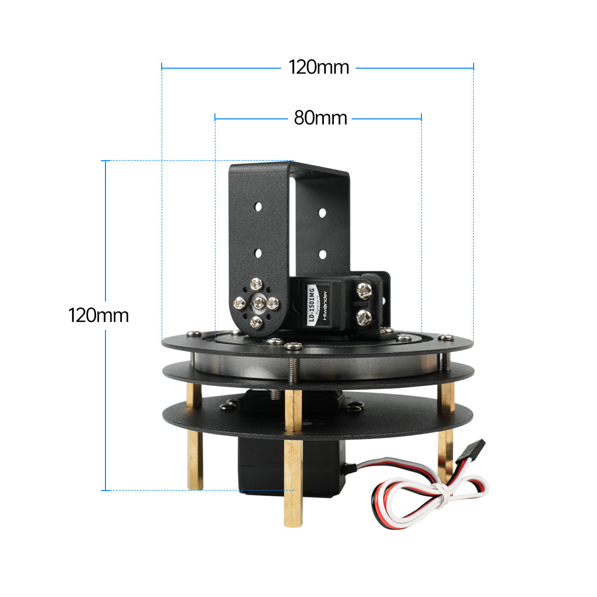 ハイワンダー 未組立 2自由度パンチルトデジタルサーボキット - Servo Bracket のレビューと価格