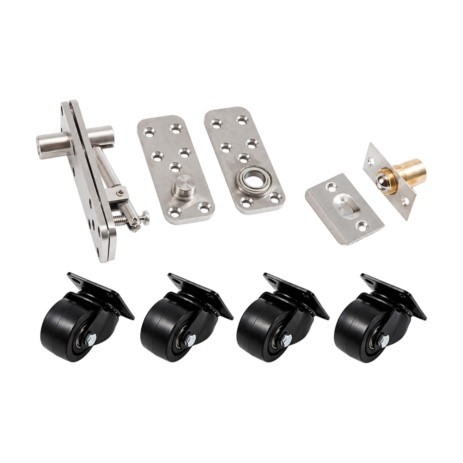 キャスター付きの本棚用ドア金具キット。頑丈な隠し式ドアヒンジ - Caster Wheel のレビューと価格
