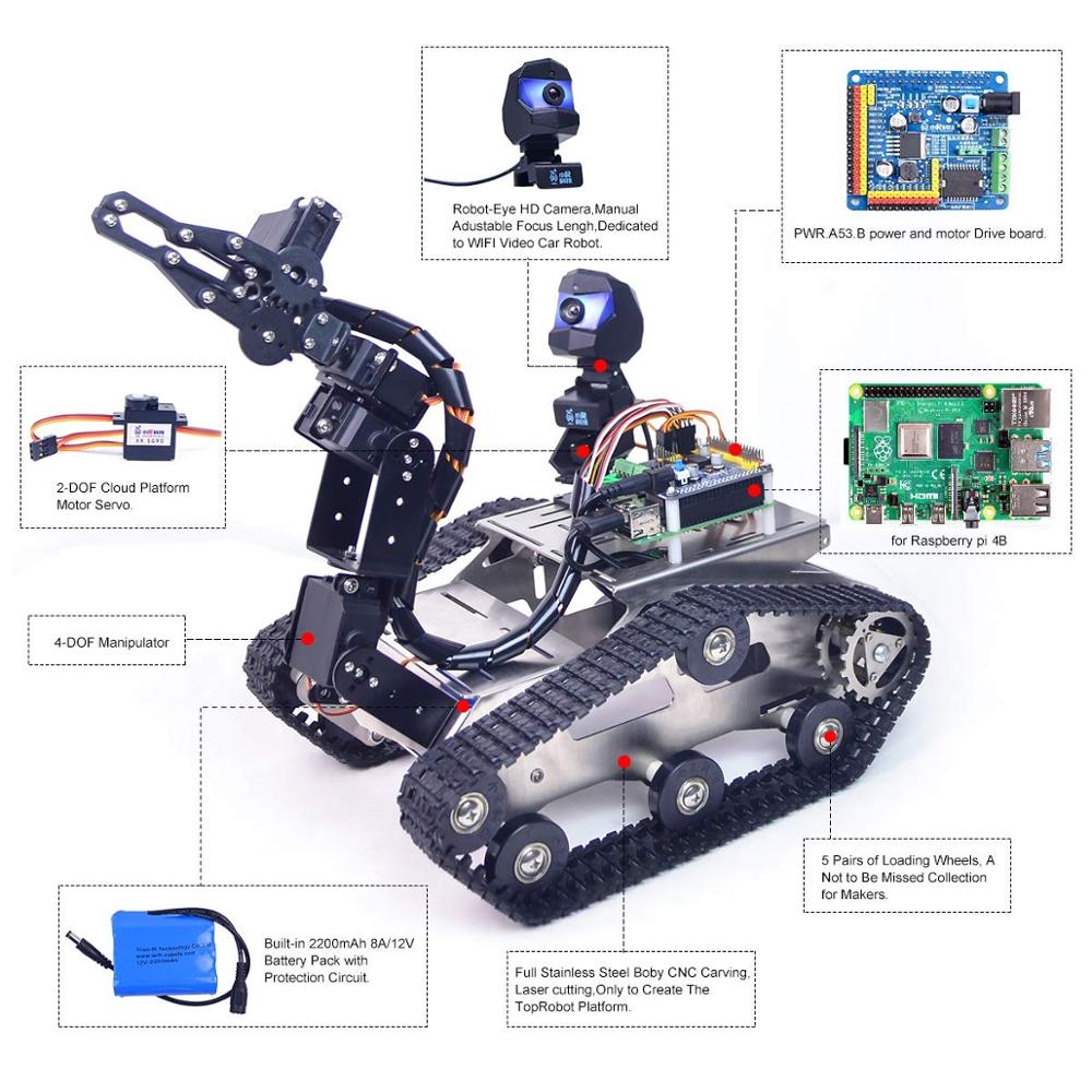 車用のプログラム可能なスマートロボットキット,raspber - Robot Bluetooth Car のレビューと価格