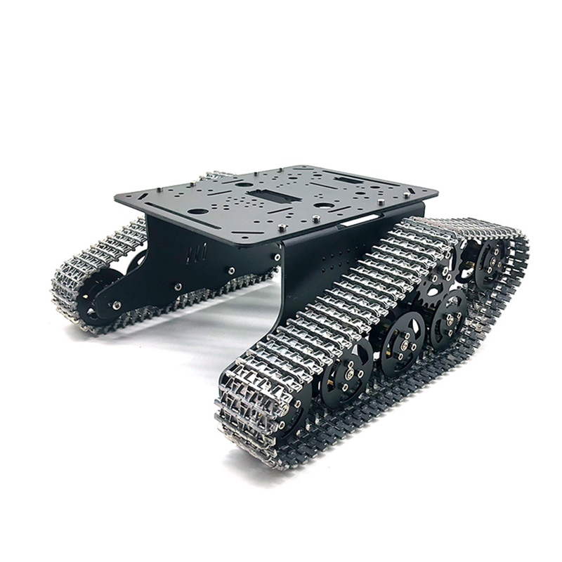 プラスチックまたは金属製の履帯を備えた金属製2WD戦車シャー - Arduino Robot のレビューと価格