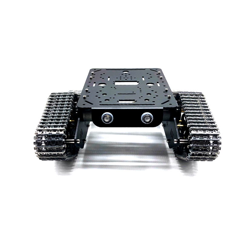 プラスチックまたは金属製の履帯を備えた金属製2WD戦車シャー - Arduino Robot のレビューと価格