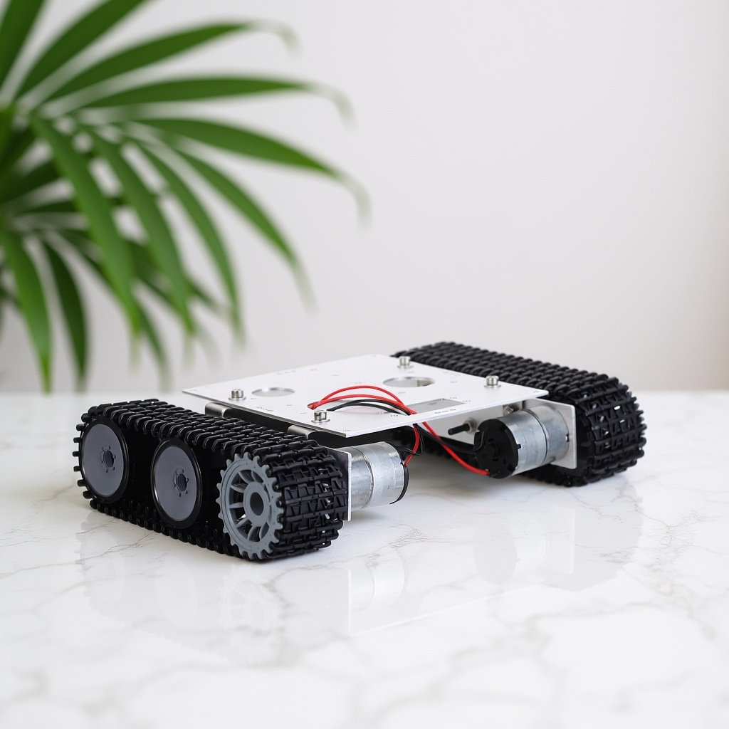 金属製ロボット戦車シャーシキット - 12Vモーター搭載、R - Tracked Robot Chassis のレビューと価格