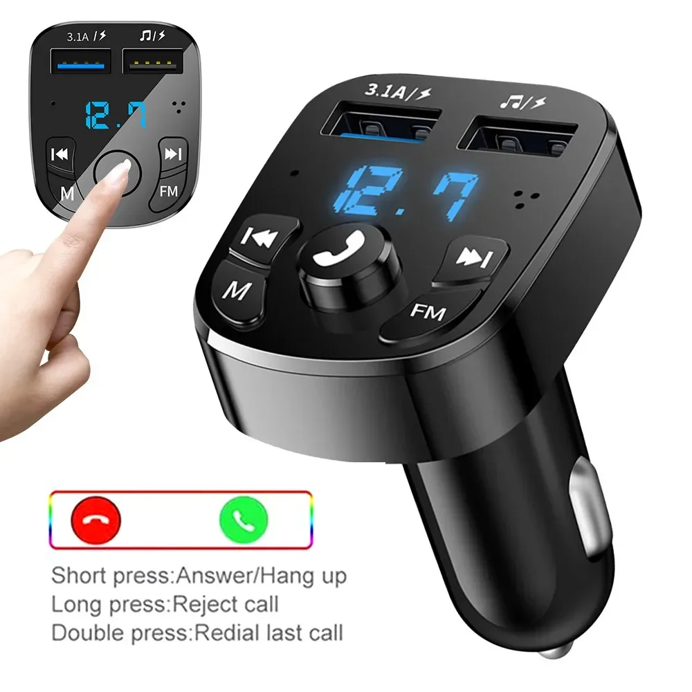 車用ハンズフリーBluetooth5.0 FMトランスミッタ - Robot Bluetooth Car のレビューと価格