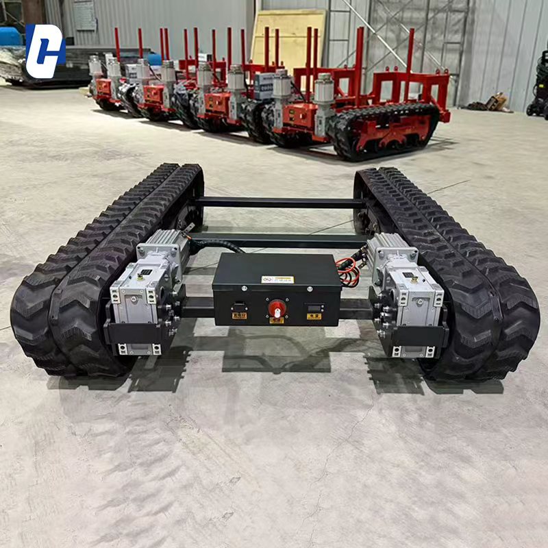 人気商品のワイヤレスリモコン式クローラー車両。ゴム製クローラ - Robot Chassis のレビューと価格