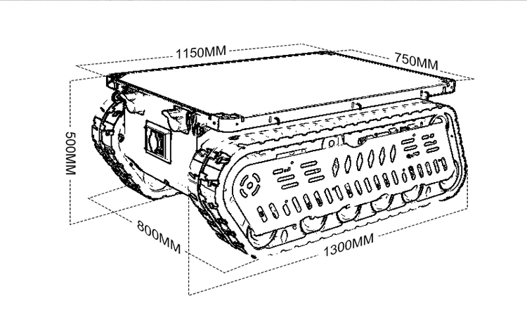 300～600kg積載可能なRCタンククローラーロボットシャ - Dc Motor のレビューと価格