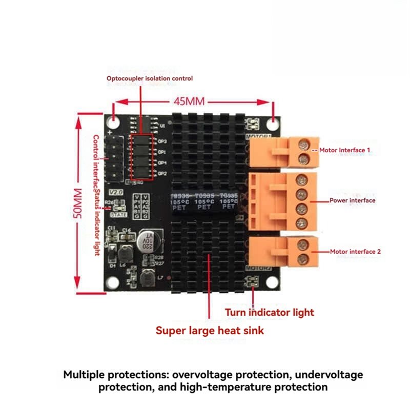 HLZS-DC ブラシモータードライバーモジュール 12V/ - L298N Module のレビューと価格