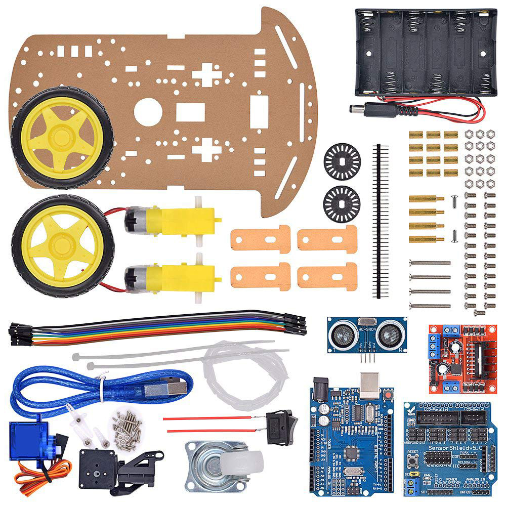 Arduino用モジュール式ロボットカーシャーシキット、障害 - Line Follower Robot のレビューと価格