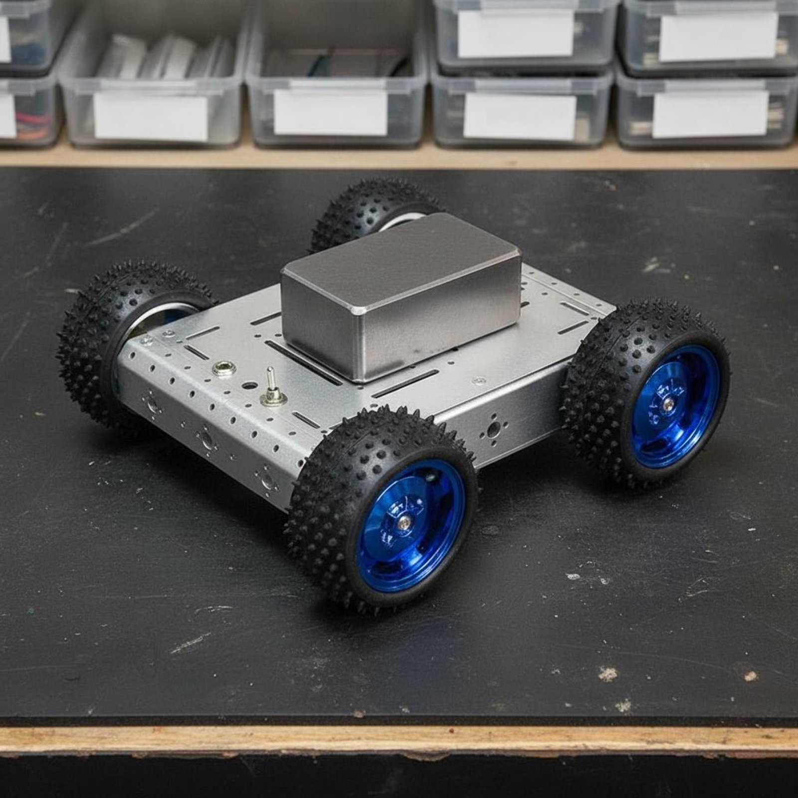 4WDスマートカーシャーシ 耐荷重1.5KG 4WDロボット - Robot Wheel のレビューと価格