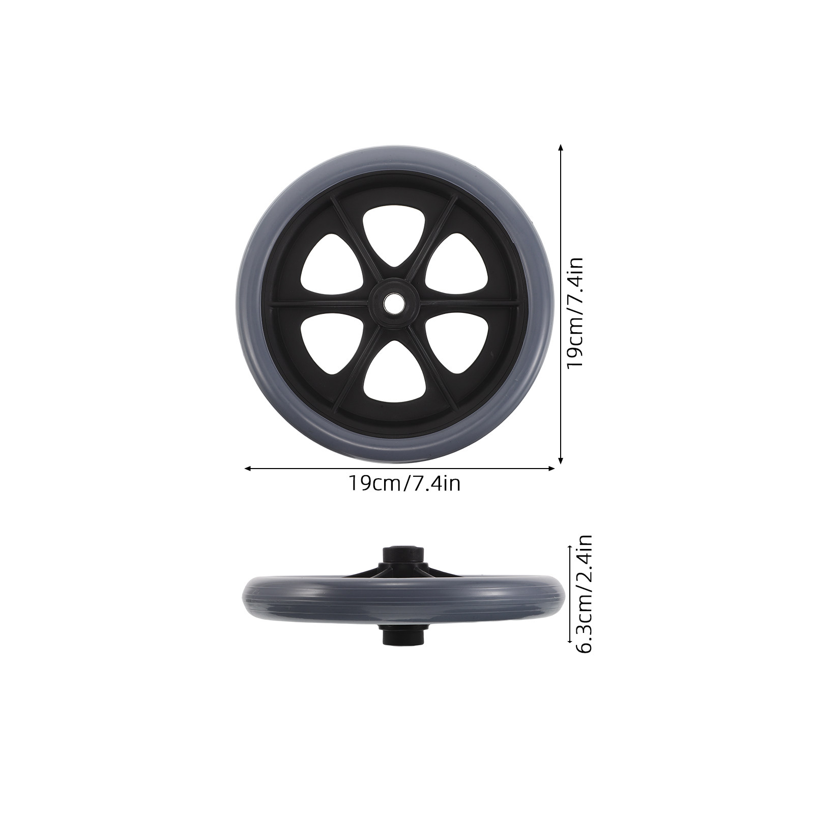 2個入り、汎用型車椅子用フロントキャスターホイール。8インチ - Caster Wheel のレビューと価格