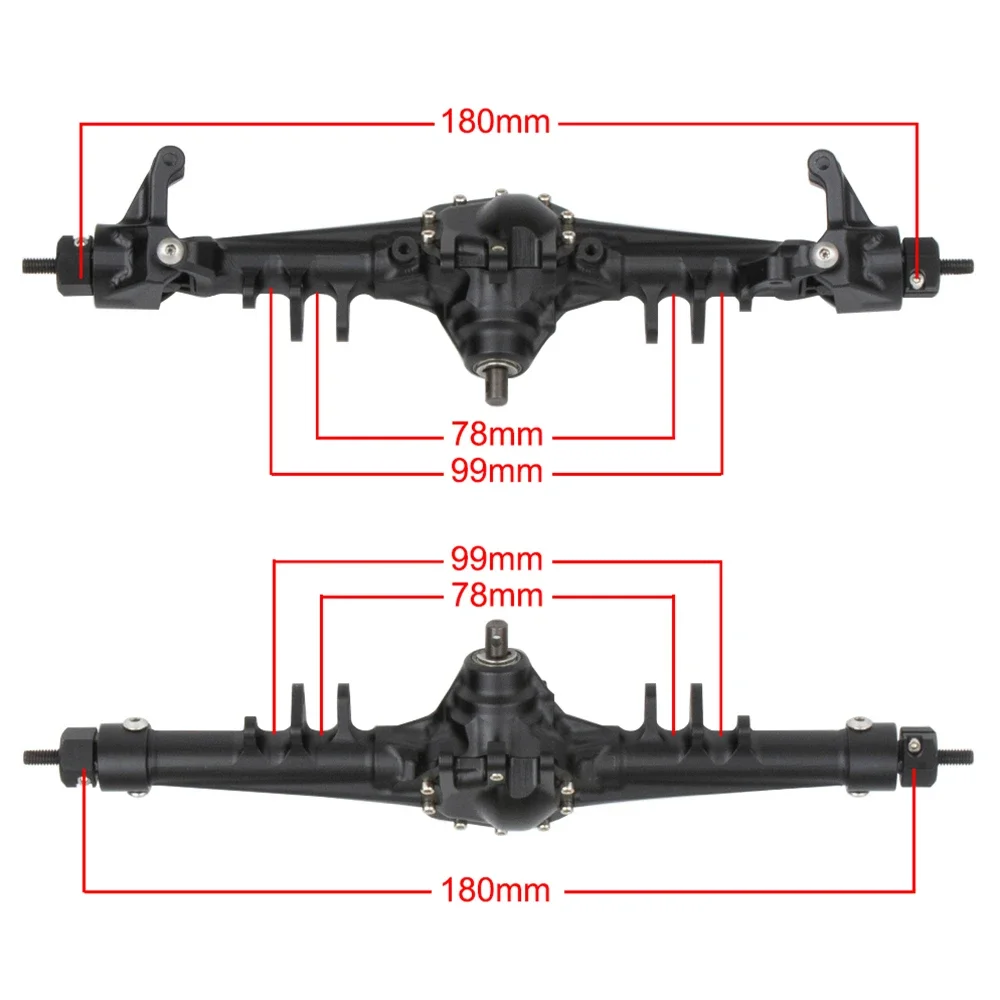 統合されたCNCアルミニウム製フロントリアアクスル,1:10 - Servo Bracket のレビューと価格