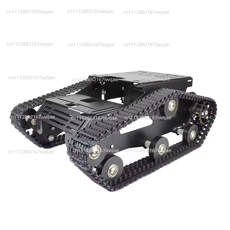 スマートロボットタンクシャーシDIYキット、DCモーター、金 - Tracked Robot Chassis のレビューと価格