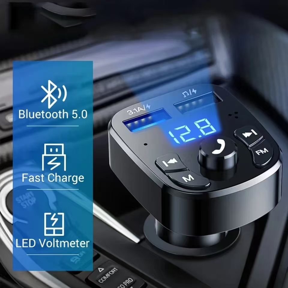 車のハンズフリー Bluetooth 互換 5.0 FM ト - Robot Bluetooth Car のレビューと価格